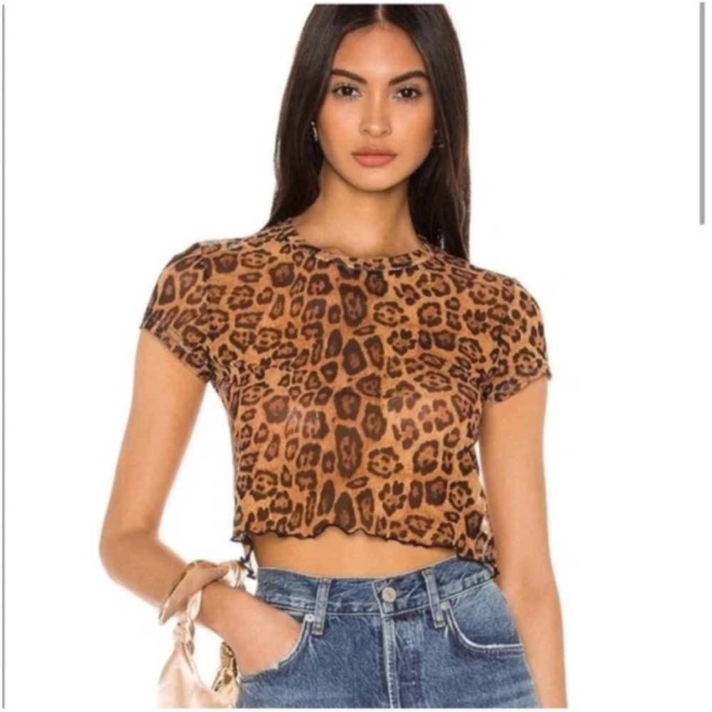 Majorelle Leopard Mesh Baby Tee
